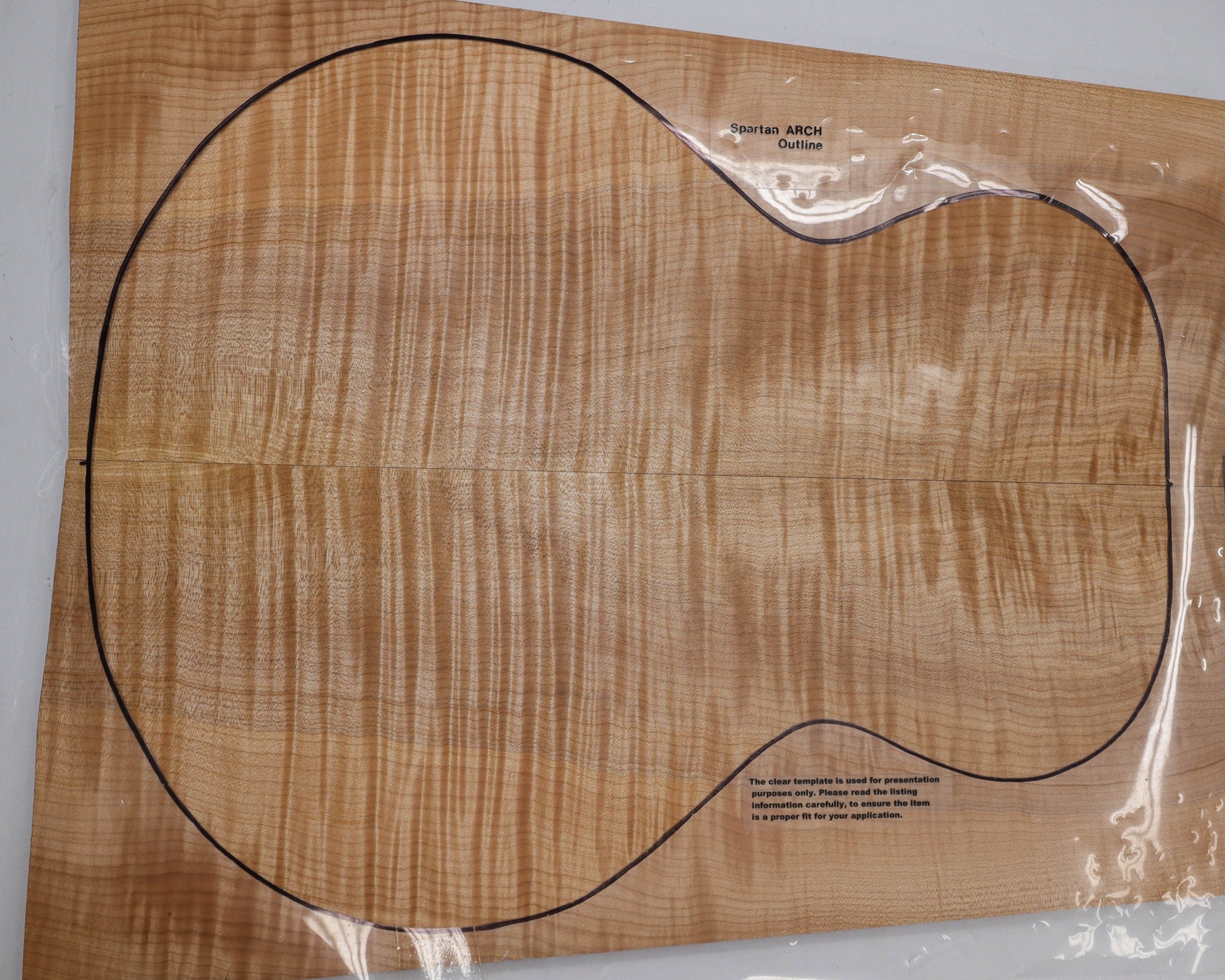 Maple flame drop top guitar set of two pieces, highly figured. EdCo