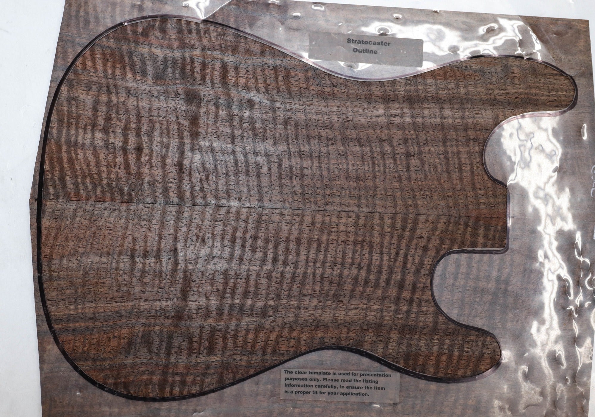 Claro Walnut drop top guitar set of two pieces, highly figured. EdCo