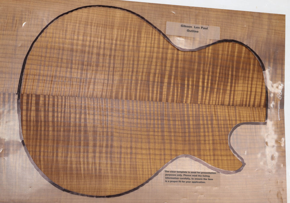 Torrefied Maple Flame Guitar set, 0.8" thick (HIGH FIGURE 4★) - Stock# 5-8804