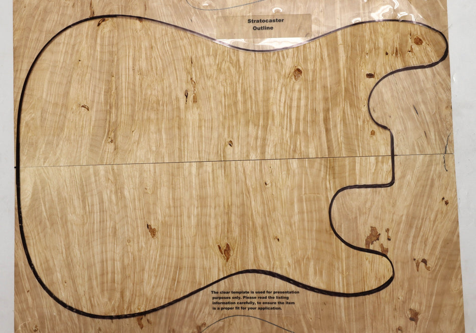 Maple Burl Guitar set, 0.13" thick (+HIGH FIGURE +4★) - Stock# 5-9161