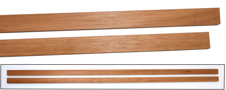 Spanish Cedar Kefing / Lining Strips, 0.5" x 0.9" x 35" each (2pc set) - Stock# 6-3360