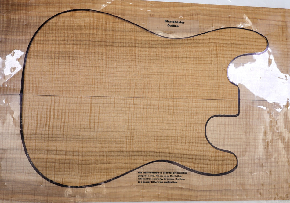 Maple Flame Guitar set, 0.25" thick (HIGH FIGURE) - Stock# 6-1615