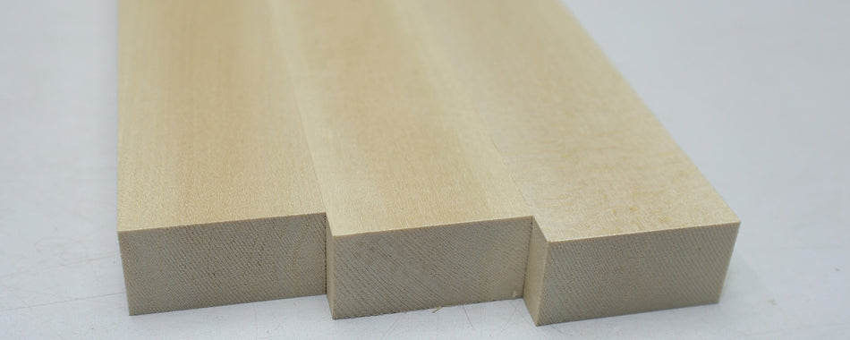 Basswood Bracewood, 3 blocks 1" x 1.8" x 21" - Stock# 6-3253