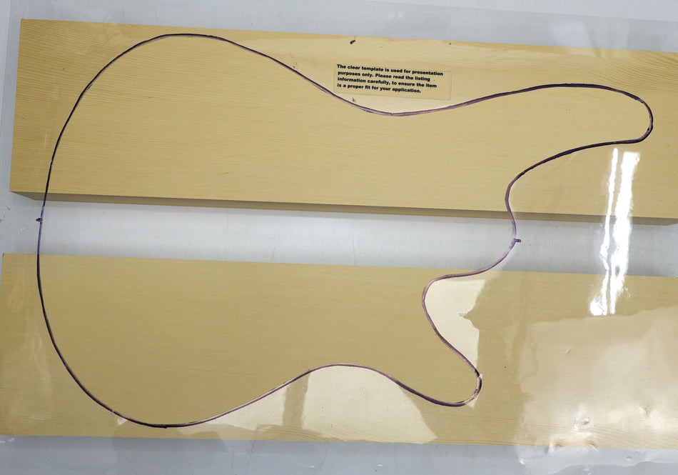 Alaskan Yellow Cedar BassWing / Mandolin set, 1.94" thick - Stock# 6-3274