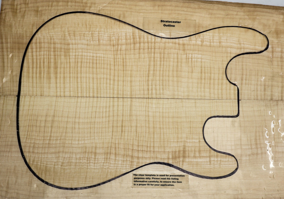 Maple Flame Guitar set, 0.23" thick (GREAT FIGURE +3★) - Stock# 6-3495
