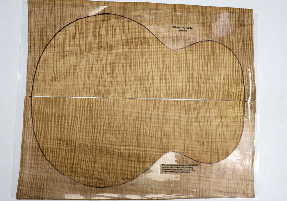 Maple Flame Veneer Set, 0.7mm thick (PREMIUM FIGURE) - Stock# 6-3484