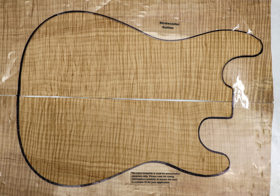 Maple Flame Veneer Set, 0.7mm thick (PREMIUM FIGURE) - Stock# 6-3484