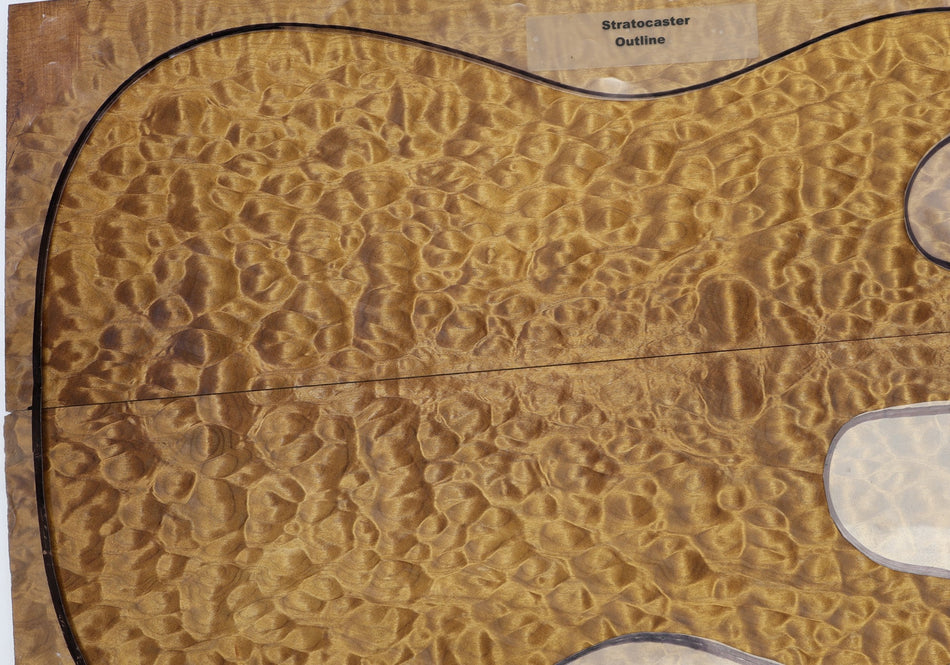 Torrefied Maple Quilt Guitar set, 0.29" thick (HIGH FIGURE) - Stock# 6-4256
