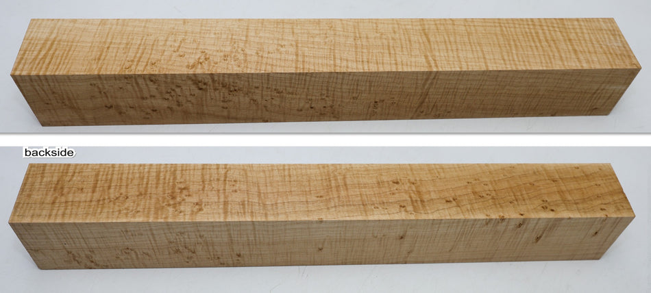 Maple Flame Spindle Square 2.55" x 2.55" x 20.6" (GREAT FIGURE, 2nd) - Stock# 6-4502