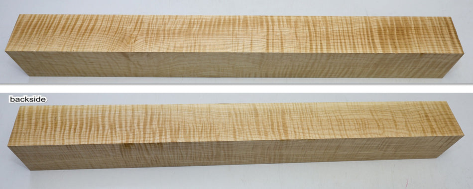 Maple Flame Neck Blank 2.65" x 2.65" x 25" (HIGH FIGURE) - Stock# 6-4540