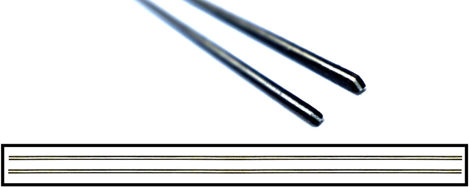 Guitar Purfling (Wood) Black / White / Black, 1.5 x 1.5 x 850mm, 2 piece set