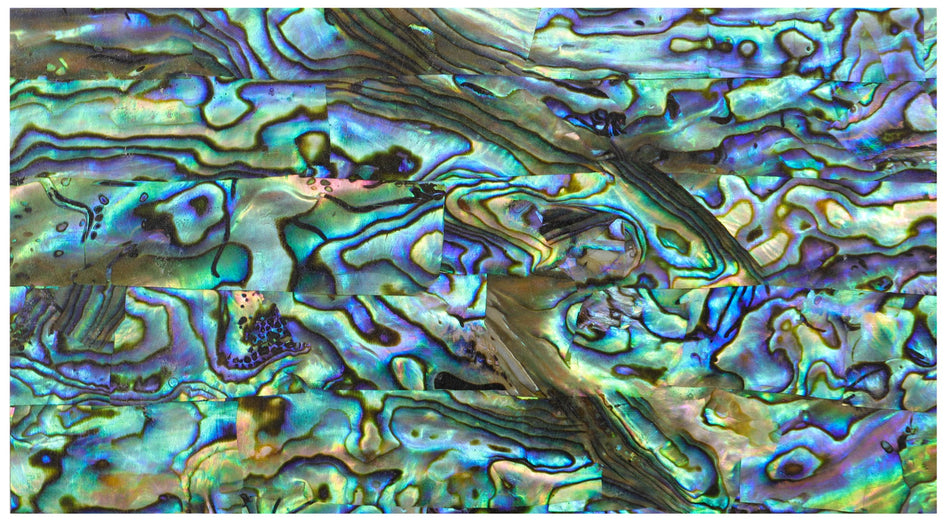 Real Abalone Laminated Sheet (Abalam), Green 1.5 x 65 x 115 mm