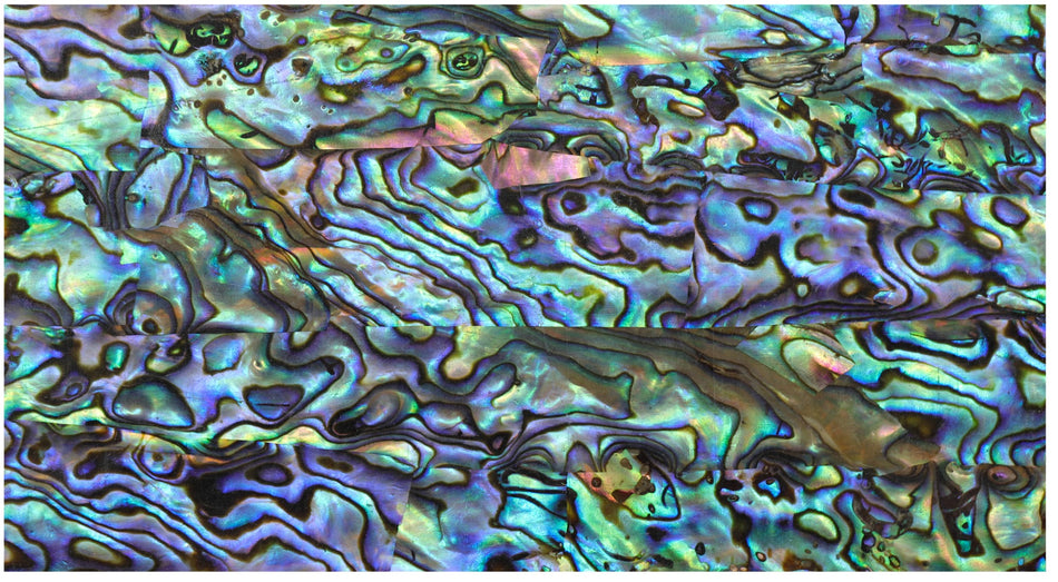 Real Abalone Laminated Sheet (Abalam), Green 1.5 x 65 x 115 mm