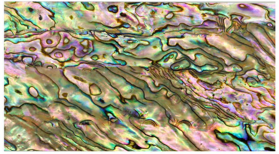 Real Abalone Laminated Sheet (Abalam), Red 1.5 x 65 x 115 mm