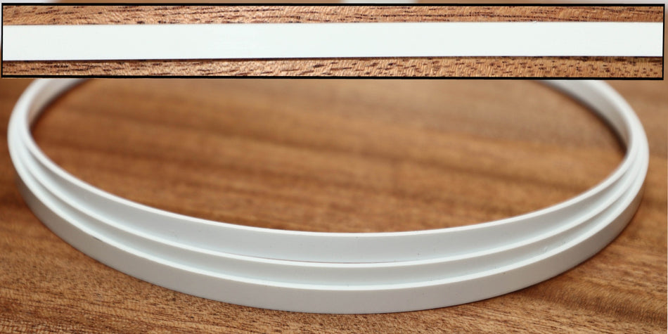 Plastic Guitar Binding (ABS) White, 62" long piece (1.5 x 6 x 1600mm)