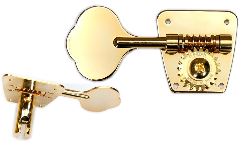 Gotoh FB30(G) Clover Bass Tuner, 1 Right* for Left-Hand (Gold)