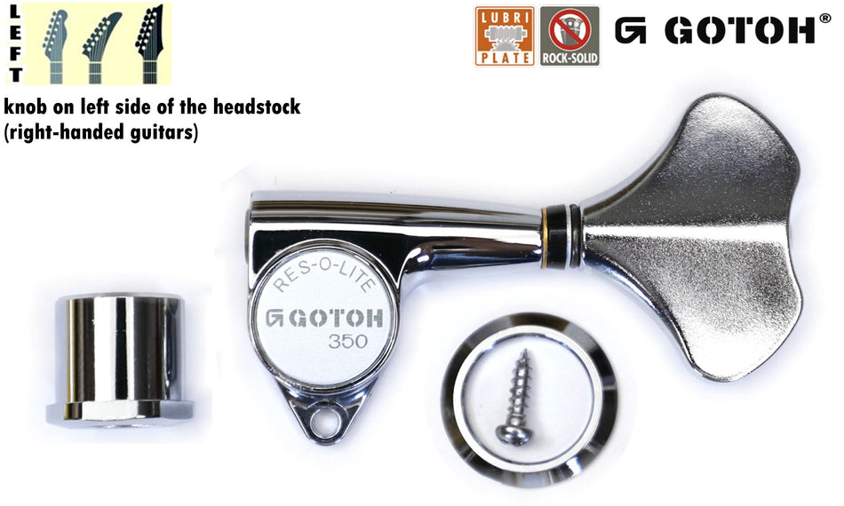 Gotoh GB350(C) Res-o-Lite Compact Bass Tuner, 1 Left (Chrome)