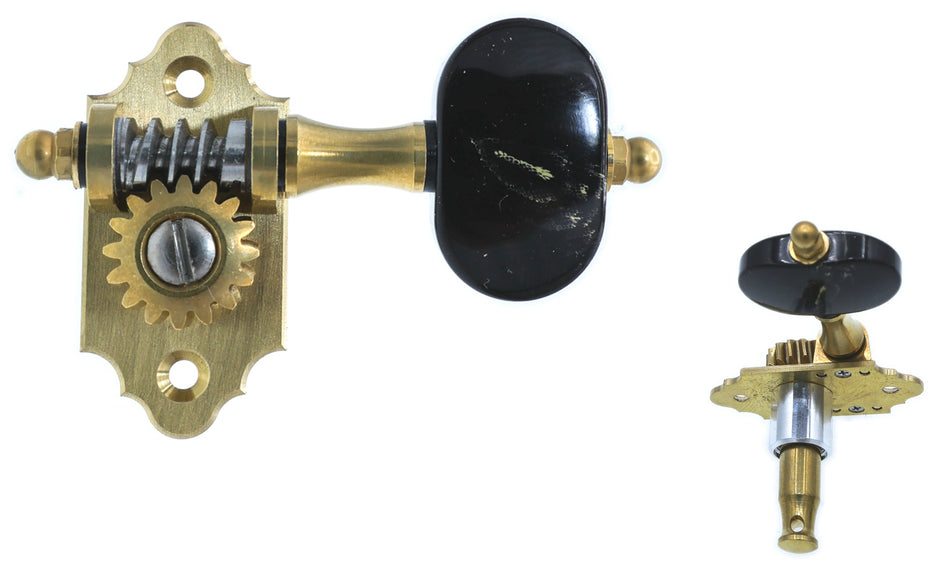 Gotoh KG02-N(BH)BB Tuners with 10mm Nut Post, 3L+3R (Brass Hairline)