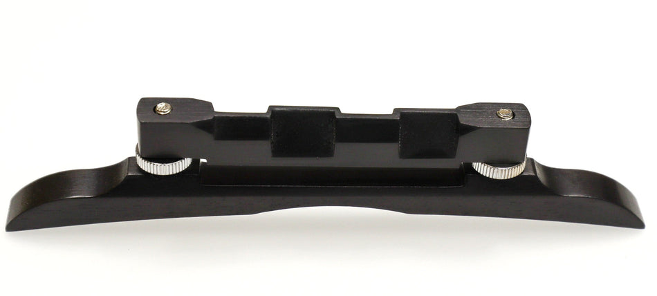 Mandolin Machined Bridge, Compensated, Ebony, Nickel thumbwheel