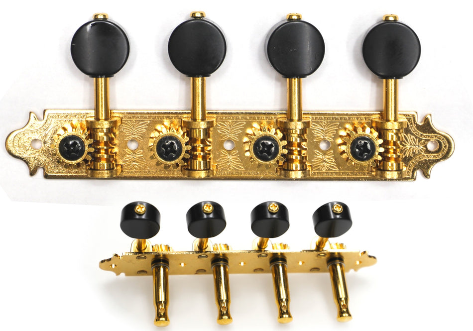 Mandolin Tuners, A-style Gotoh MA40(G)MB with Metal Rollers (Gold)