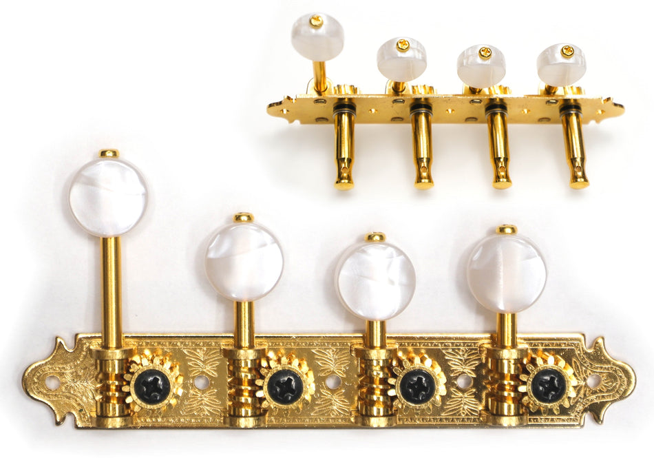 Mandolin Tuners, F-style Gotoh MF40(G)MW with Metal Rollers (Gold)