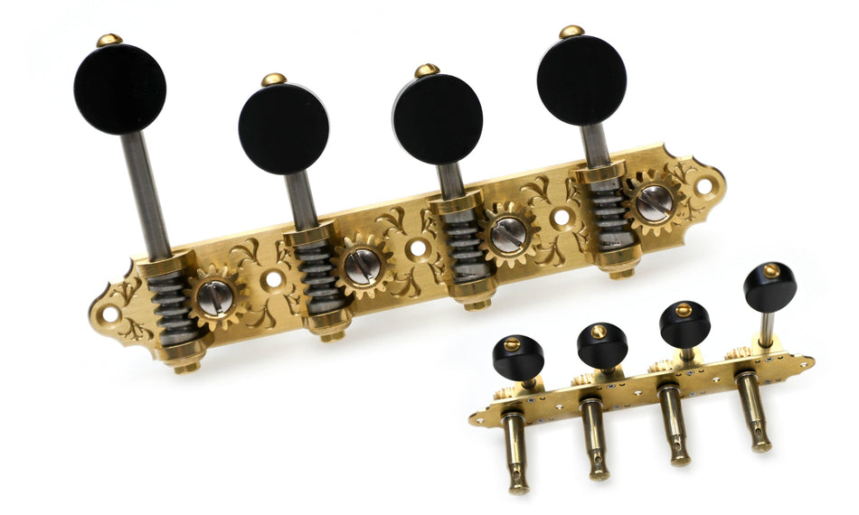 Mandolin Tuners, F-style Gotoh MF510(SB)MB with Metal Rollers (Solid Brass)