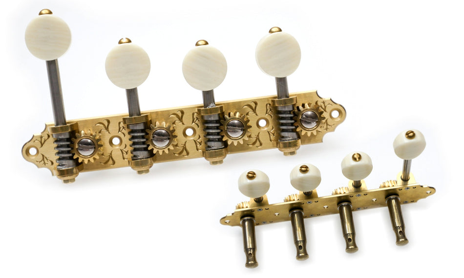 Mandolin Tuners, F-style Gotoh MF510(SB)MM with Metal Rollers (Solid Brass)