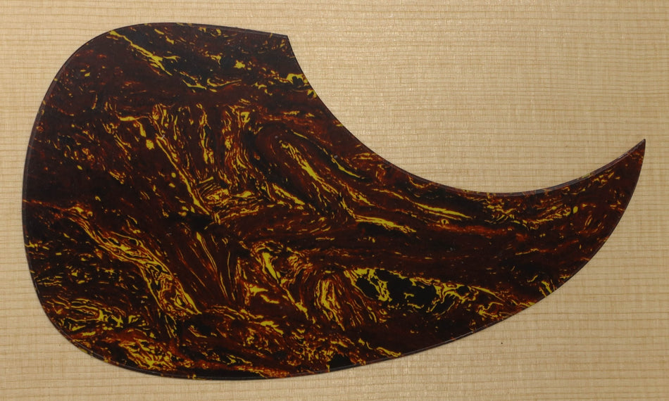 Acoustic Guitar Pickguard, Vinyl self-adhesive Teardrop - Vintage Brown Tortoise