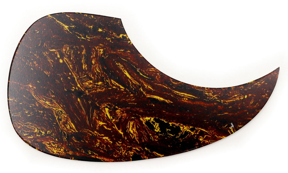 Acoustic Guitar Pickguard, Vinyl self-adhesive Teardrop - Vintage Brown Tortoise
