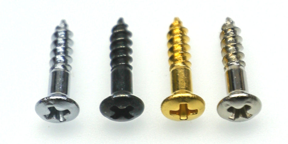 Mounting Ring Screws (10 pack) Oval Head 2.4x12mm (choose finish)