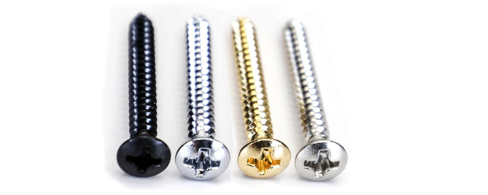 Mounting Ring Screws (10 pack) Oval Head 2.4x15mm (choose finish)