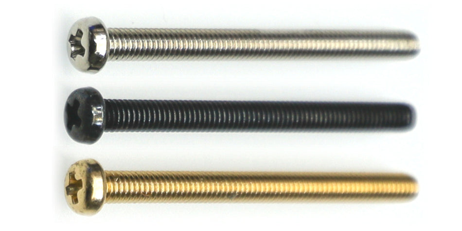 Pickup Height Screws for Humbucker (4 pack) Round Head 2.6x29.6mm (choose finish)