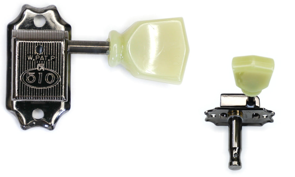 Gotoh SD510(CK)SL Tuners with Standard Post + C-A-R-D, 3L+3R (Cosmo Black)