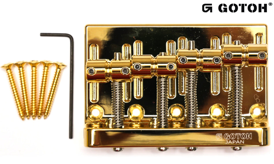 Gotoh 201B-4(G) Bass Bridge Saddle, 4-string Fender-style (Gold)