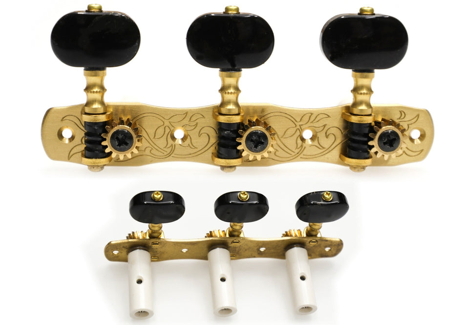 Gotoh 35G1800(SB)EN Tuners with 10mm Plastic Rollers for Acoustic Guitars (Solid Brass)