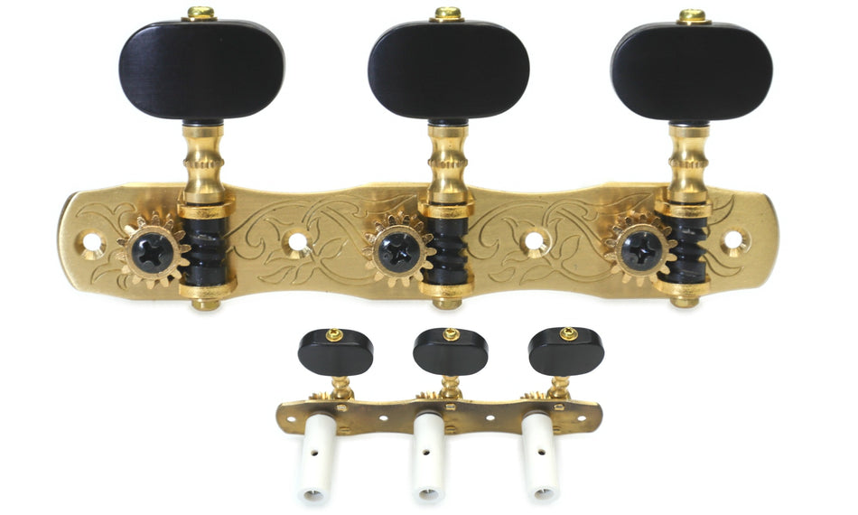 Gotoh 35G1800(SB)EN Tuners with 10mm Plastic Rollers for Acoustic Guitars (Solid Brass)
