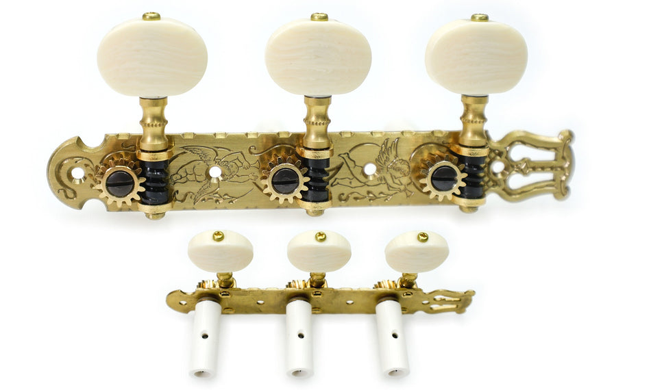 Gotoh 35G3600C(SB)2M Tuners with 10mm Plastic Rollers for Acoustic Guitars (Solid Brass) (Copy)