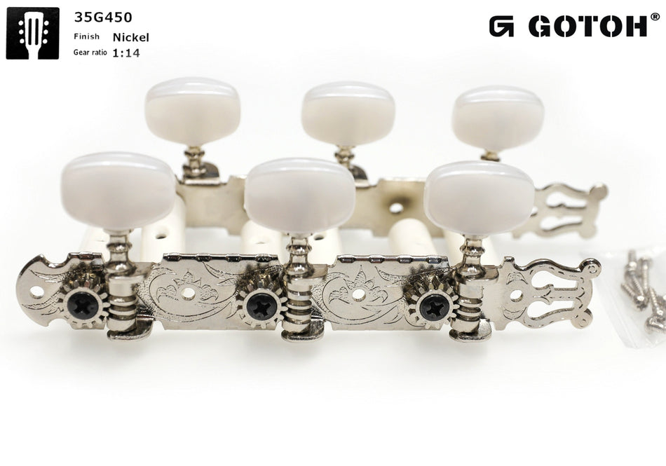 Gotoh 35G450(N) Gotoh with 10mm Rollers for Acoustic Guitars (Nickel)