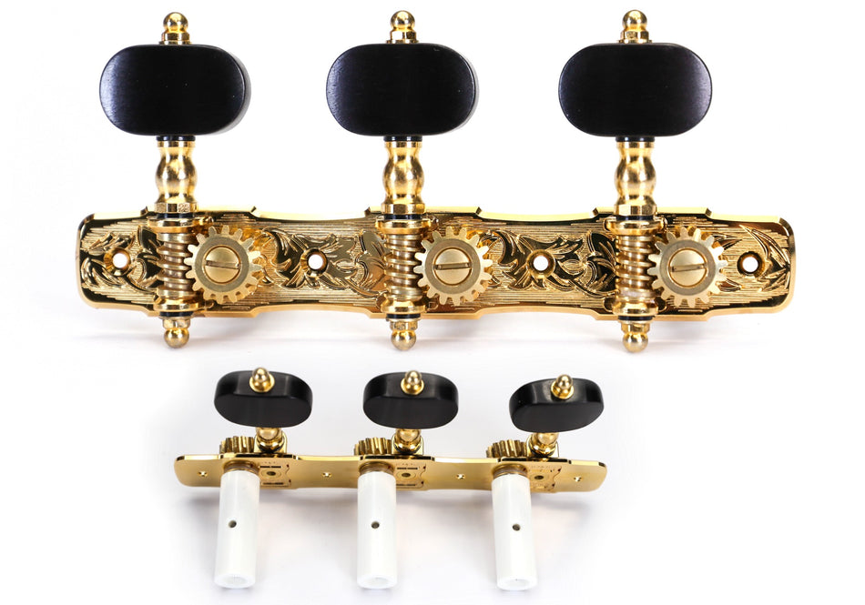 Gotoh 35G510C(G)EN Tuners with 10mm Plastic Rollers for Acoustic Guitars (Gold)