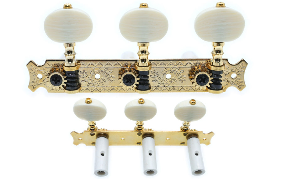 Gotoh 35G620(G)2M Tuners with 10mm Plastic Rollers for Acoustic Guitars (Gold)