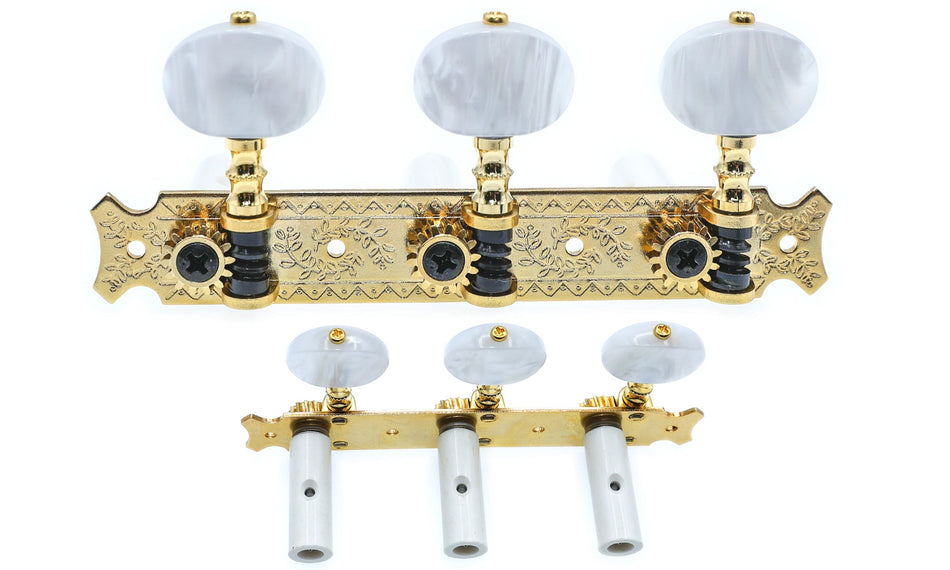 Gotoh 35G620(G)2W Tuners with 10mm Plastic Rollers for Acoustic Guitars (Gold)
