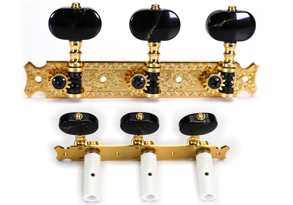 Gotoh 35G620(G)BB Tuners with 10mm Plastic Rollers for Acoustic Guitars (Gold)