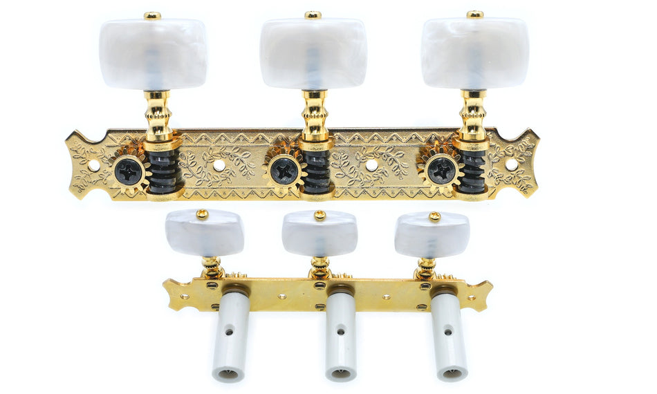 Gotoh 35G620(G)EW Tuners with 10mm Plastic Rollers for Acoustic Guitars (Gold)