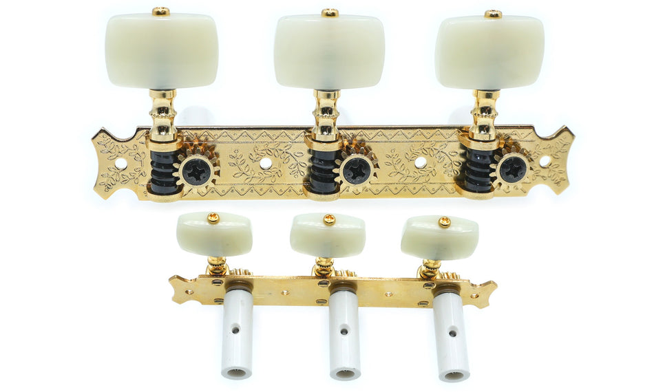 Gotoh 35G620(G)EI Tuners with 10mm Plastic Rollers for Acoustic Guitars (Gold)