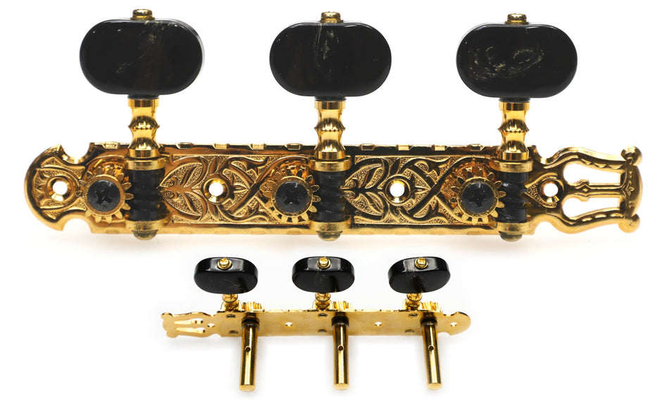 Gotoh 35P1600(G)BB Tuners with 6mm Metal Rollers for Acoustic Guitars (Gold)