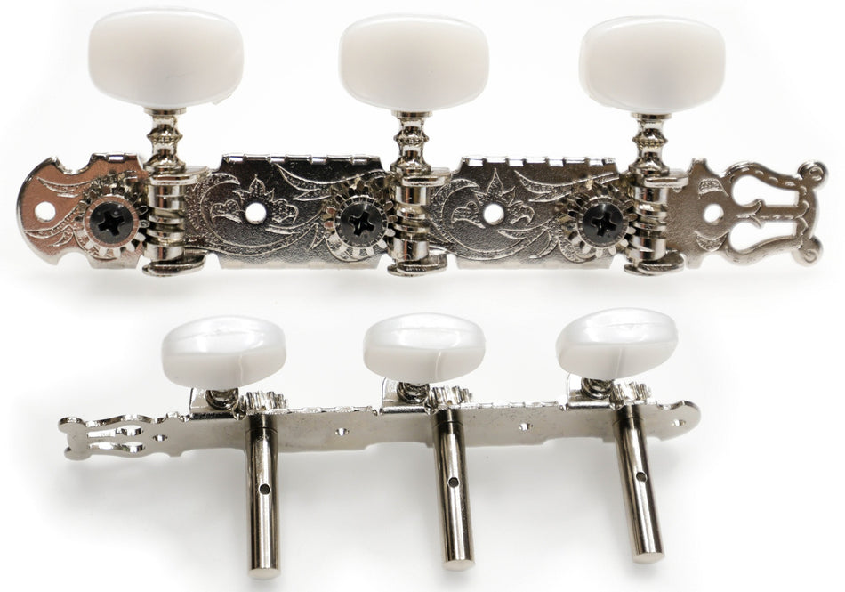 Gotoh 35P450(Ni) Tuners with 6mm Metal Rollers for Acoustic Guitars (Nickel)