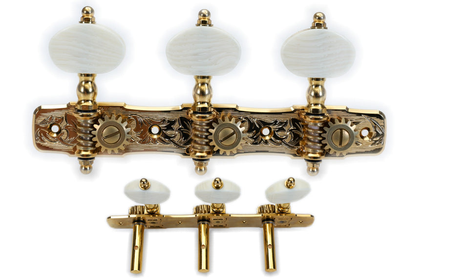 Gotoh 35P510C(G)P Tuners with 6mm Metal Rollers for Acoustic Guitars (Gold)
