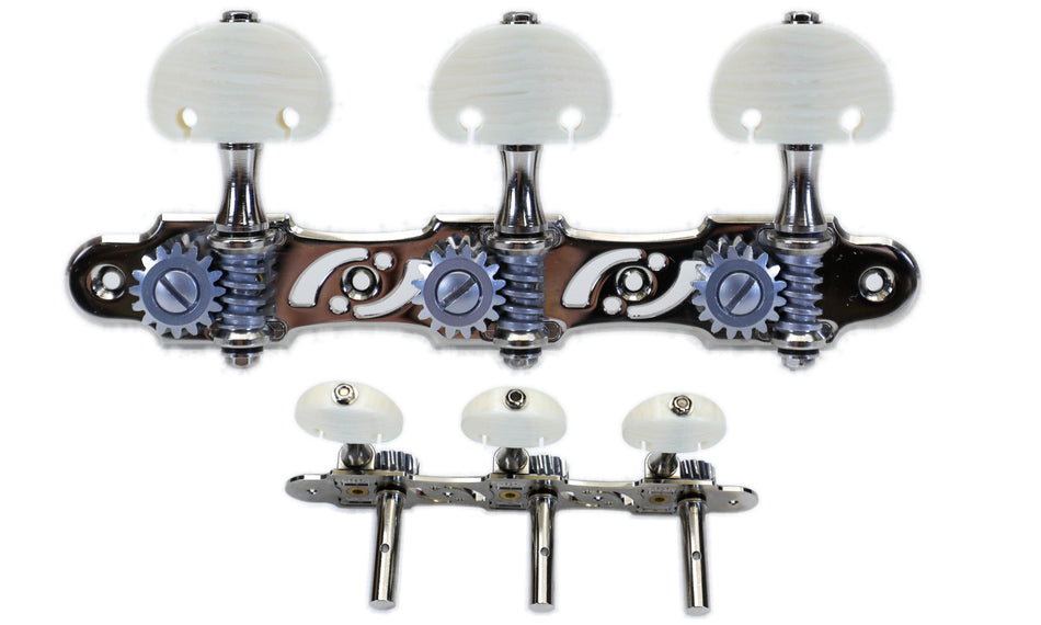 Gotoh 35P510S(N)KM Tuners with 6mm Metal Rollers for Acoustic Guitars (Nickel)