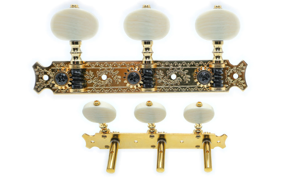 Gotoh 35P620(G)2M Tuners with 6mm Metal Rollers for Acoustic Guitars (Gold)