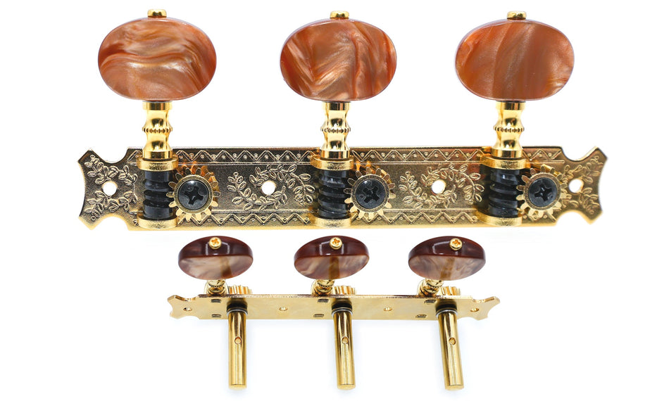 Gotoh 35P620(G)2R Tuners with 6mm Metal Rollers for Acoustic Guitars (Gold)